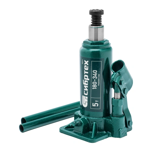 Домкрат гидравлический бутылочный, 5 т, 180-340 мм, в пласт. кейсе Сибртех по ценам производителя в Москве с доставкой по всей России