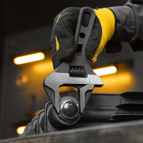 Ключ разводной 185 мм, CrV, кованый, укороченная рукоятка Denzel по ценам производителя в Москве с доставкой по всей России