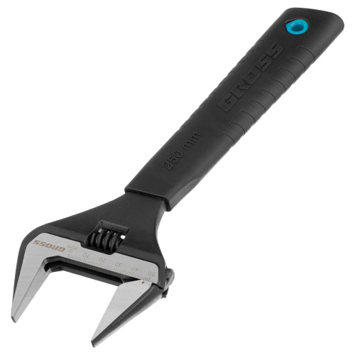 Ключ разводной, 250 мм, CrV, тонкие губки, защитные насадки Gross по ценам производителя в Москве с доставкой по всей России