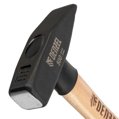 Молоток слесарный, 800 г, кованый квадратный боек, буковая рукоятка Denzel по ценам производителя в Москве с доставкой по всей России