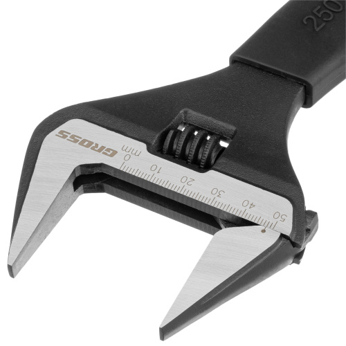 Ключ разводной, 250 мм, CrV, тонкие губки, защитные насадки Gross по ценам производителя в Москве с доставкой по всей России