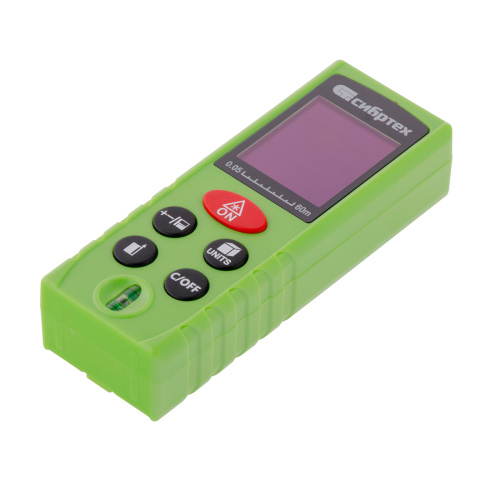 Лазерный дальномер PM-60,60 м,с пузырьковым уровнем Сибртех по ценам производителя в Москве с доставкой по всей России