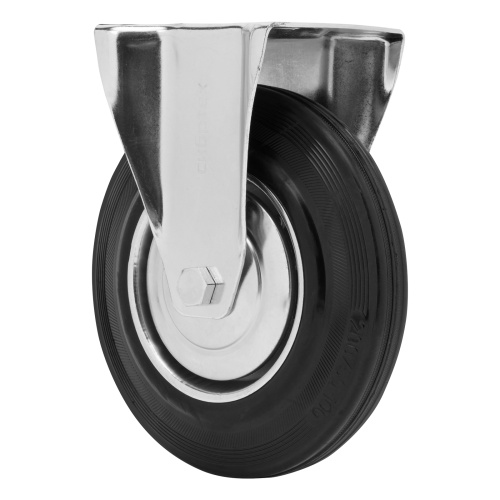 Колесо неповоротное D 200 мм, крепление  платформенное Сибртех по ценам производителя в Москве с доставкой по всей России