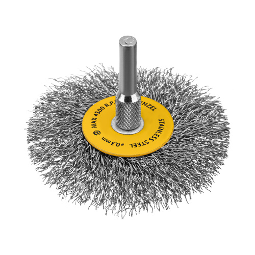 Набор щеток для дрели, 5 Плоских 25-38-50-63-75 мм, шпилька, нерж. вит. проволока Denzel по ценам производителя в Москве с доставкой по всей России