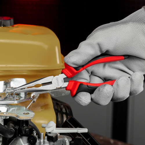 Длинногубцы прямые, 160 мм, хром-ванадий, двухкомпонентные рукоятки Matrix по ценам производителя в Москве с доставкой по всей России