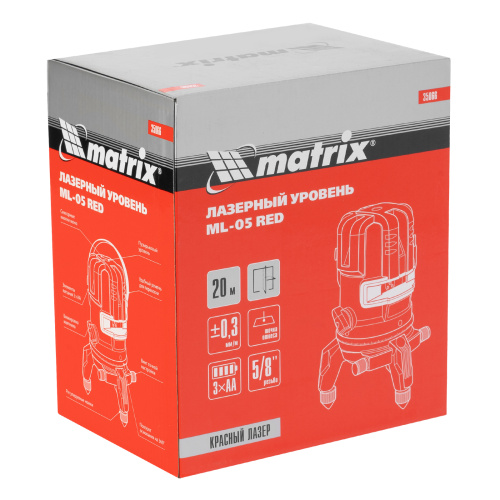 Лазерный уровень ML 05 Red, 20 м, 635 нм, резьба 5/8" Matrix по ценам производителя в Москве с доставкой по всей России