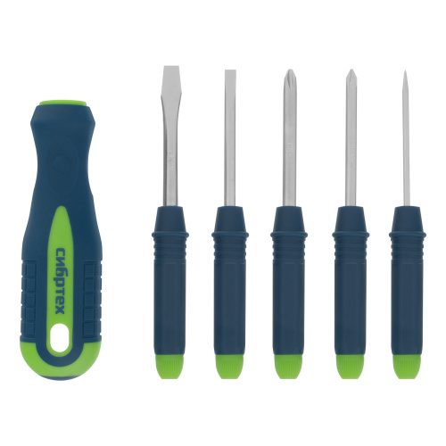 Отвертка со сменными насадками, 5 шт, CrV Сибртех по ценам производителя в Москве с доставкой по всей России