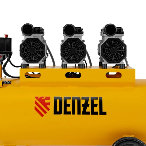 Компрессор безмасляный, малошумный DLS 1800/100,1800 Вт, 3x600, 100 л, 345 л/мин Denzel по ценам производителя в Москве с доставкой по всей России