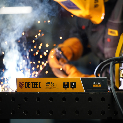 Электроды DER-46, диам. 2,5 мм, 1 кг., рутиловое покрытие Denzel по ценам производителя в Москве с доставкой по всей России