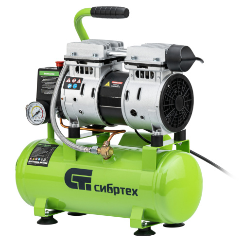 Компрессор безмаслянный малошумный МБ 750/10,750 Вт, 10 л, 150 л/мин Сибртех по ценам производителя в Москве с доставкой по всей России