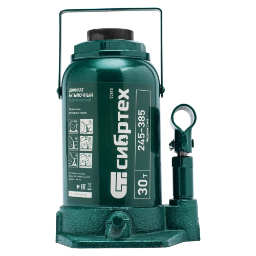 Домкрат гидравлический бутылочный, 30 т, 245-385 мм Сибртех по ценам производителя в Москве с доставкой по всей России