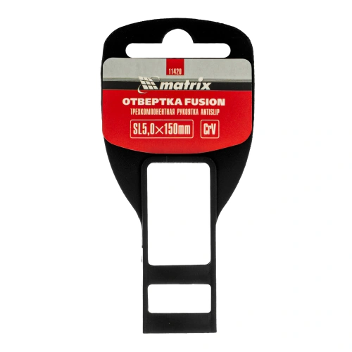 Отвертка Fusion, SL5 х 150 мм, CrV, трехкомпонентная рукоятка "Anti slip" Matrix по ценам производителя в Москве с доставкой по всей России