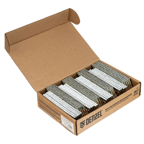 Гвозди для пнев. нейлера (оцинк.) длина - 65 мм, диам. - 2,9 мм, 2000 шт. Denzel по ценам производителя в Москве с доставкой по всей России