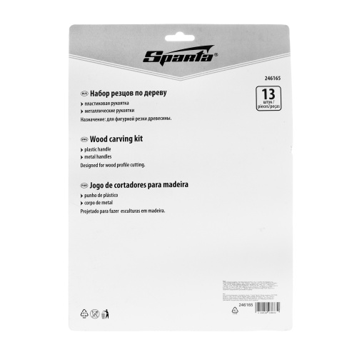 Набор резцов по дереву, пластмассовые рукоятки, 13 шт, Sparta по ценам производителя в Москве с доставкой по всей России