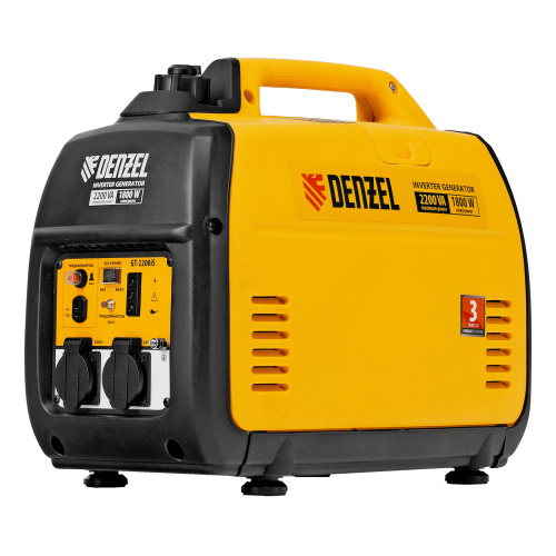Генератор инверторный GT-2200iS, 2.2 кВт, 230 В, бак 4 л, закрытый корпус, ручной старт Denzel по ценам производителя в Москве с доставкой по всей России