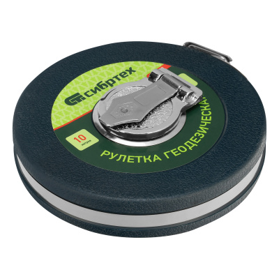 Рулетка геодезическая 10 м х 13 мм, закрытый корпус, фибергласовая лента Сибртех по ценам производителя в Москве с доставкой по всей России