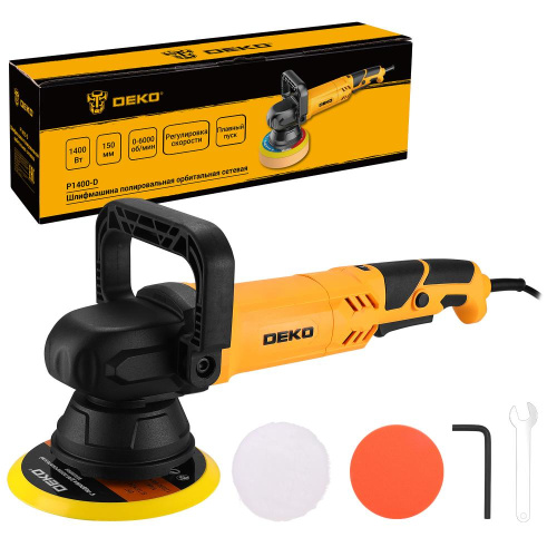 Шлифмашина полировальная орбитальная сетевая DEKO P1400-D, 150мм, 1400 Вт по ценам производителя в Москве с доставкой по всей России