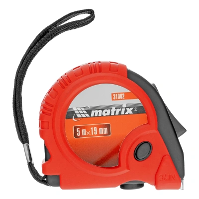 Рулетка Rubber,5 м х 19 мм,обрезиненный корпус Matrix по ценам производителя в Москве с доставкой по всей России