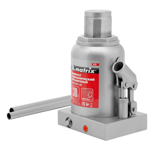 Домкрат гидравлический бутылочный, 30 т, высота подъема 260-415 мм Matrix купить в Москве с доставкой по всей России | ProtosMarket.ru