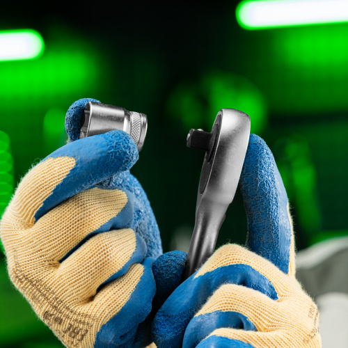 Ключ-трещотка 3/8", 45 зубьев, с быстрым сбросом, матовый хром Сибртех по ценам производителя в Москве с доставкой по всей России