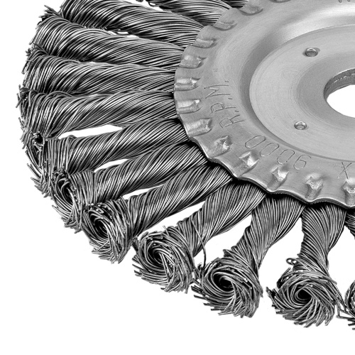 Щетка для УШМ 175 мм, посадка 22.2 мм, плоская, крученая металлическая проволока Сибртех по ценам производителя в Москве с доставкой по всей России