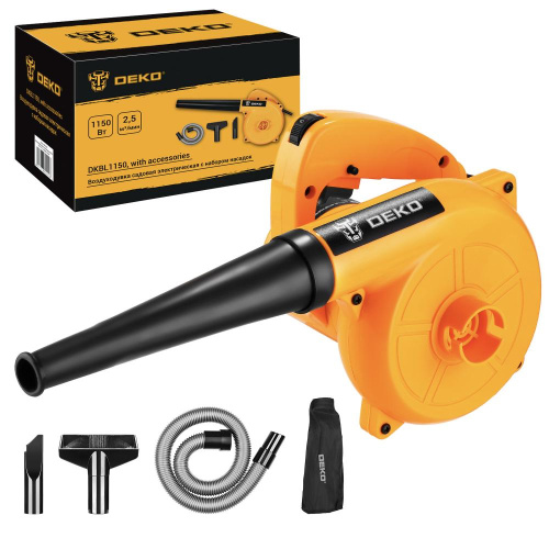 Воздуходувка садовая электрическая DEKO DKBL1150 с набором насадок по ценам производителя в Москве с доставкой по всей России