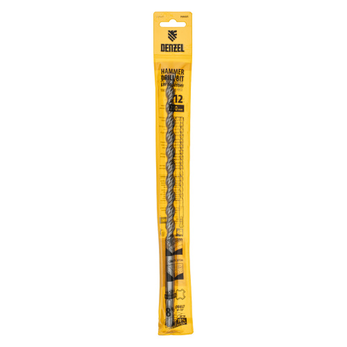 Бур по бетону, двойная спираль, три пылеотводящие кромки, 12 x 260 мм DENZEL по ценам производителя в Москве с доставкой по всей России