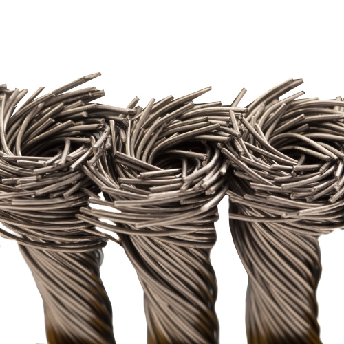 Щетка для УШМ, 100 мм, "Чашка", крученая нержавеющая проволока 0.5 мм, М14 Denzel по ценам производителя в Москве с доставкой по всей России