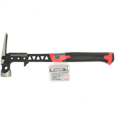 Молоток строительный, 450 г, цельнокованый, боек с магнитом, двухкомпонентная обрезиненная рукоятка Matrix Pro по ценам производителя в Москве с доставкой по всей России