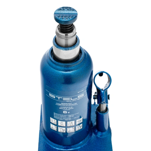 Домкрат гидравлический бутылочный телескопический, 6 т, h подъема 190-480 мм Stels по ценам производителя в Москве с доставкой по всей России