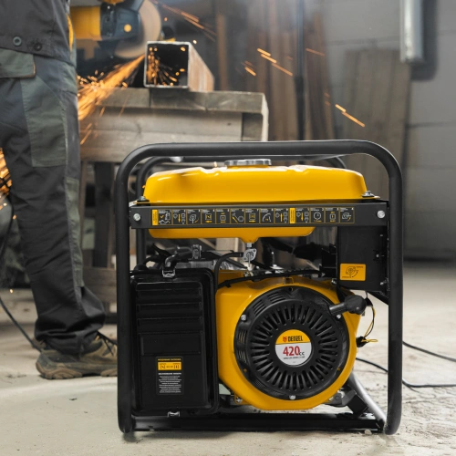 Генератор бензиновый GE 6900, 5.5 кВт, 220 В/50 Гц, 25 л, ручной старт Denzel по ценам производителя в Москве с доставкой по всей России