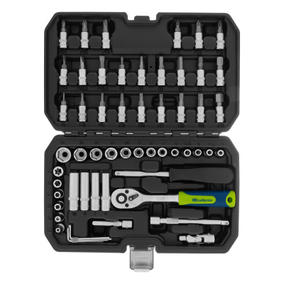 Набор инструментов, 1/4", пластиковый кейс 56 предметов Сибртех по ценам производителя в Москве с доставкой по всей России