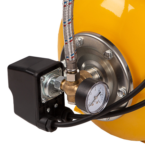 Насосная станция PS1100С, 1100 Вт, 4500 л/ч, ресивер 24 л, подъем 46 м, чугун Denzel по ценам производителя в Москве с доставкой по всей России