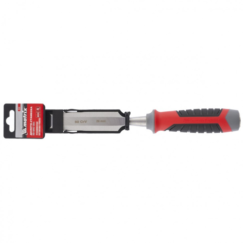 Долото-стамеска, 26 мм, 60 CrV, трехкомпонентная обрезиненная рукоятка Matrix по ценам производителя в Москве с доставкой по всей России
