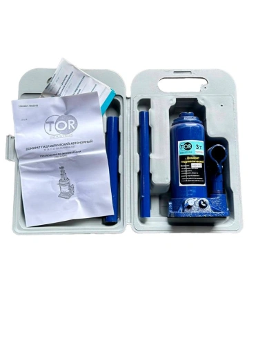 Домкрат гидравлический TOR ДГ-3 г/п 3,0 т (в пластиковом кейсе) по ценам производителя в Москве с доставкой по всей России