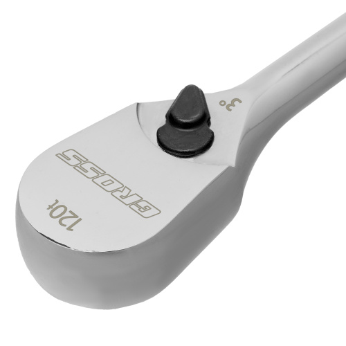 Ключ-трещотка 3/8", CrV, 120 зубьев, цельнометаллический, хром Gross по ценам производителя в Москве с доставкой по всей России