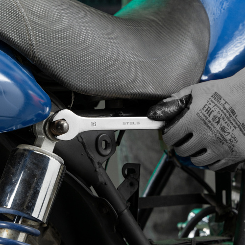 Ключ комбинированный, 16 мм, CrV, матовый хром Stels по ценам производителя в Москве с доставкой по всей России