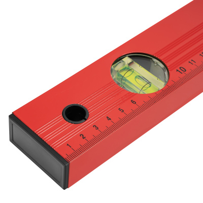 Уровень алюминиевый, 600 мм, 3 глазка, красный, линейка Matrix по ценам производителя в Москве с доставкой по всей России