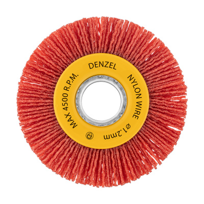 Щетка для УШМ, 100 мм, Плоская, нейлоновая щетина, посадка 22,2 мм Denzel по ценам производителя в Москве с доставкой по всей России