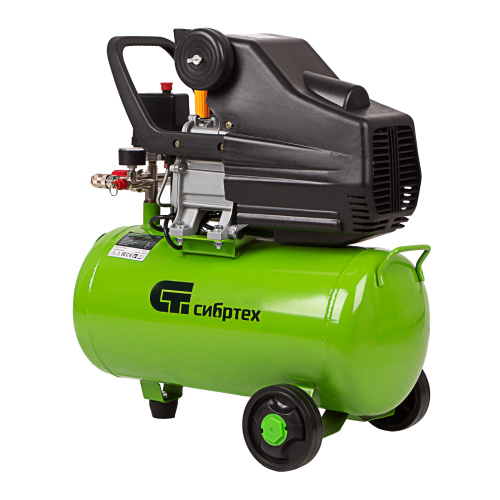 Компрессор воздушный КК-1500/24, 1.5 кВт, 198 л/мин, 24 л, прямой привод, масляный Сибртех по ценам производителя в Москве с доставкой по всей России