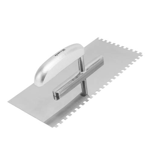 Гладилка из нержавеющей стали, 280 х 130 мм, деревянная ручка, зуб 6 х 6 мм Matrix по ценам производителя в Москве с доставкой по всей России