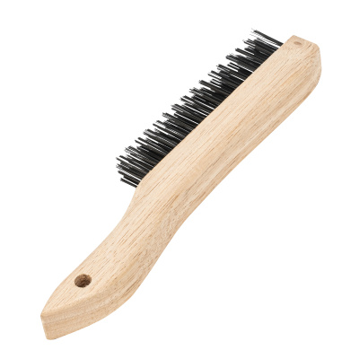 Щетка зачистная четырехрядная, закаленная прямая проволока с деревянной ручкой Сибртех по ценам производителя в Москве с доставкой по всей России