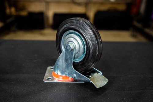 Колесо поворотное резина SRCLb 55 125 мм с тормозом (N) по ценам производителя в Москве с доставкой по всей России