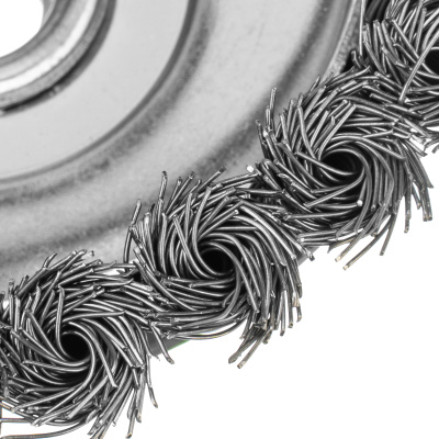 Щетка для УШМ, 125 мм, М14, "чашка", крученая металлическая проволока Сибртех по ценам производителя в Москве с доставкой по всей России