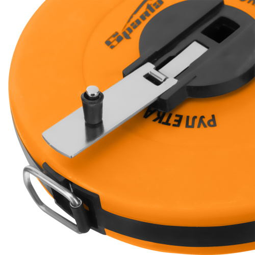 Рулетка геодезическая, 10 м х 12,5 мм, лента ПВХ, закрытый круглый корпус Sparta по ценам производителя в Москве с доставкой по всей России