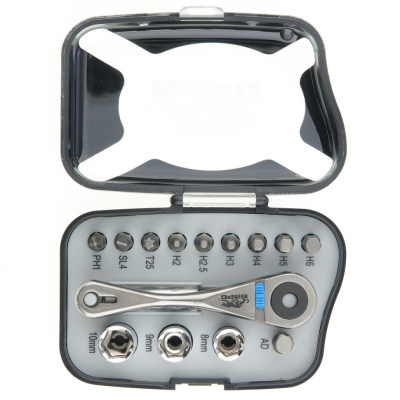 Реверсивная трещотка с набором бит и торцевыми головками, 14 шт Барс по ценам производителя в Москве с доставкой по всей России