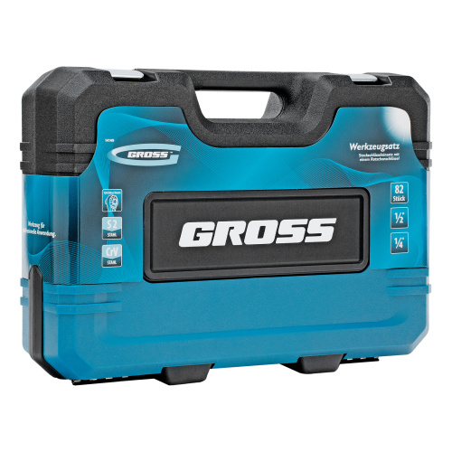 Набор инструментов, 1/4", 1/2", CrV, 120 зубьев, 82 предмета Gross по ценам производителя в Москве с доставкой по всей России