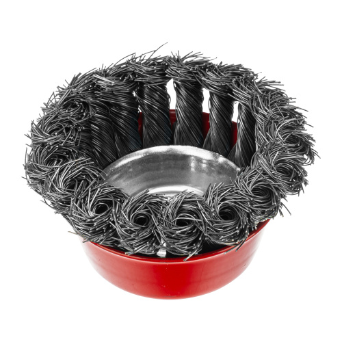 Щетка для УШМ, 75 мм, М14, "чашка", крученая проволока 0.35 мм Matrix по ценам производителя в Москве с доставкой по всей России