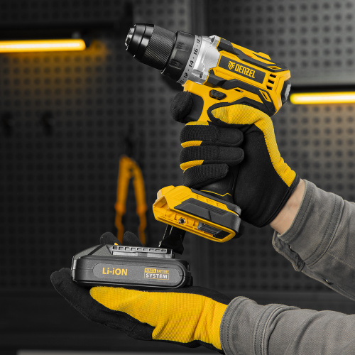 Дрель-шуруповерт аккумуляторная, бесщет. BLDL-18-02 Li-Ion, 18 В Denzel по ценам производителя в Москве с доставкой по всей России