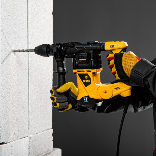 Перфоратор электрический RHV-1250-30, SDS-plus, 1250 Вт, 5 Дж, 3 плюс 1 режим Denzel по ценам производителя в Москве с доставкой по всей России